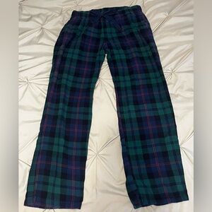 Old Navy Green, Blue & Red Plaid Flannel Pajama Pants with Pockets
